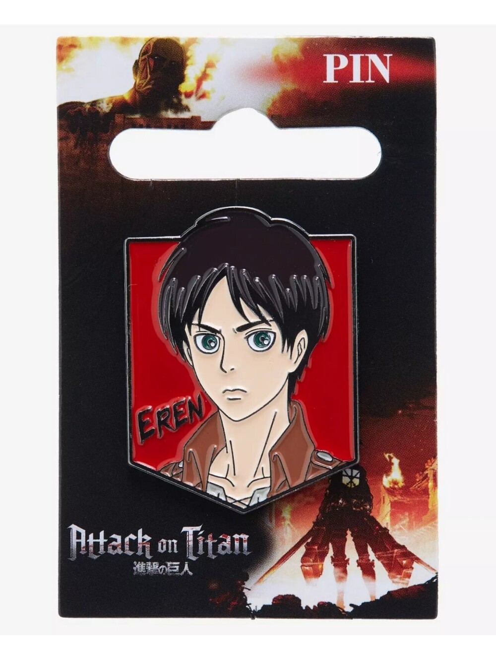 Attack on Titan Eren Jaegar Portrait Enamel Pin